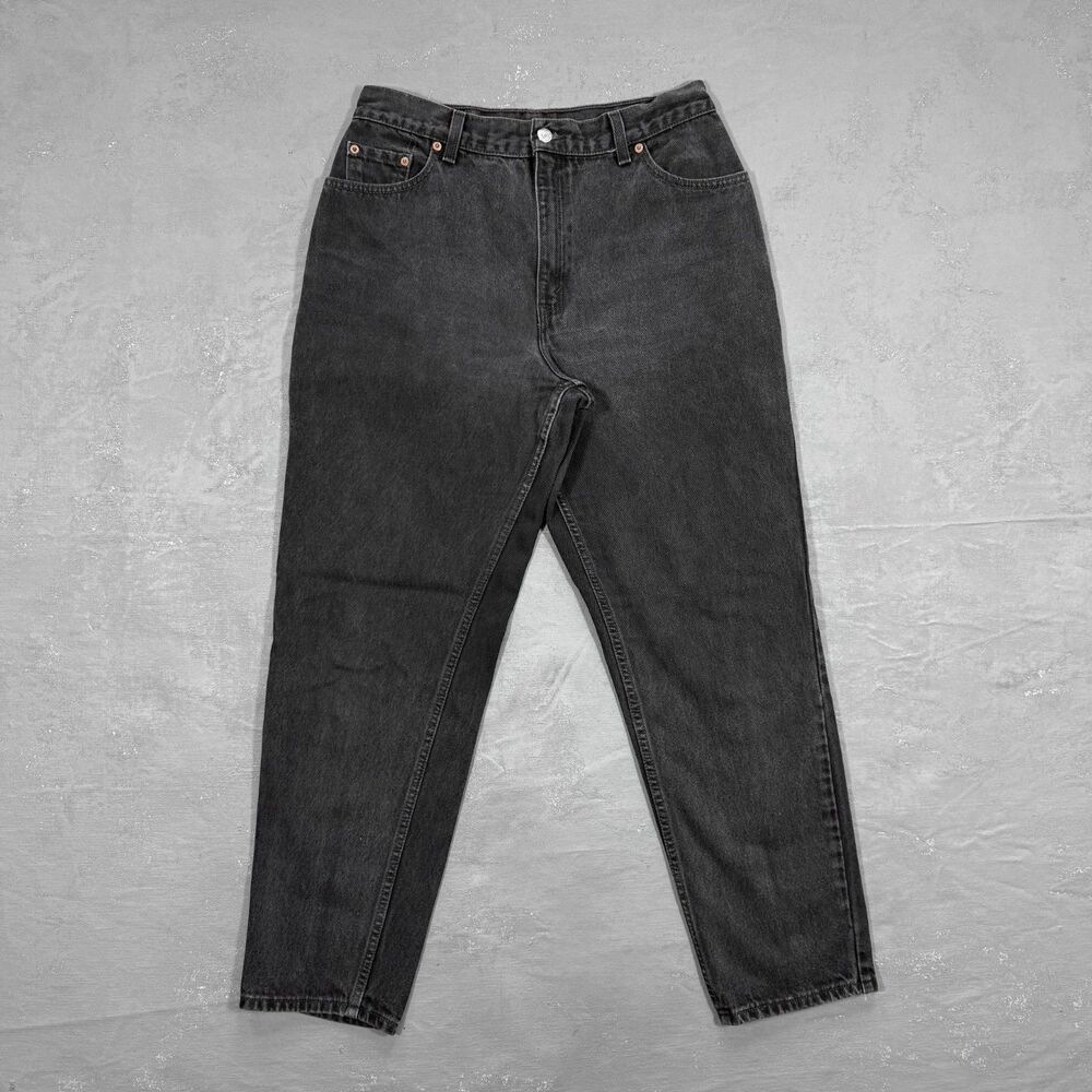 Vintage 1999 Levi's 550 Women's Black Denim Jeans MADE IN USA Fit 31 x 30